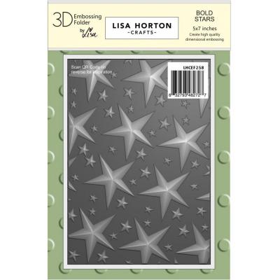 Lisa Horton Crafts Embossing Folder - Bold Stars